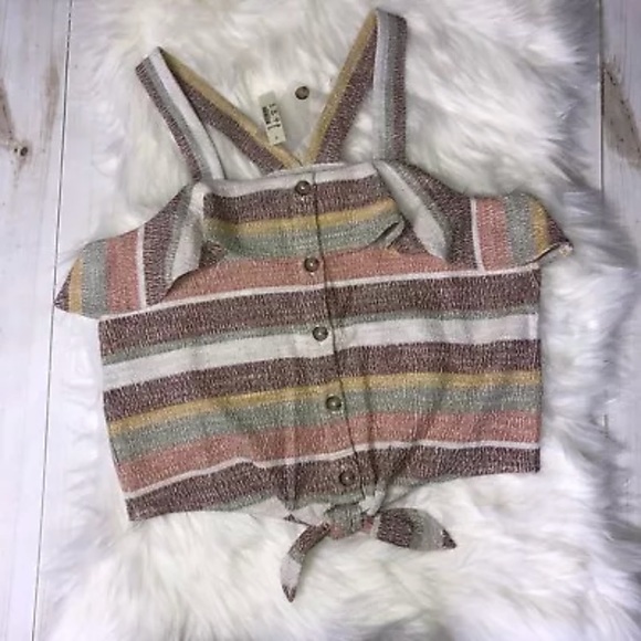 MADEWELL Texture & Thread Ruffle Tie-Front Tank - Picture 5 of 8